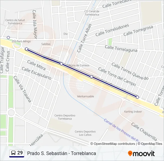 29 Bus Line Map