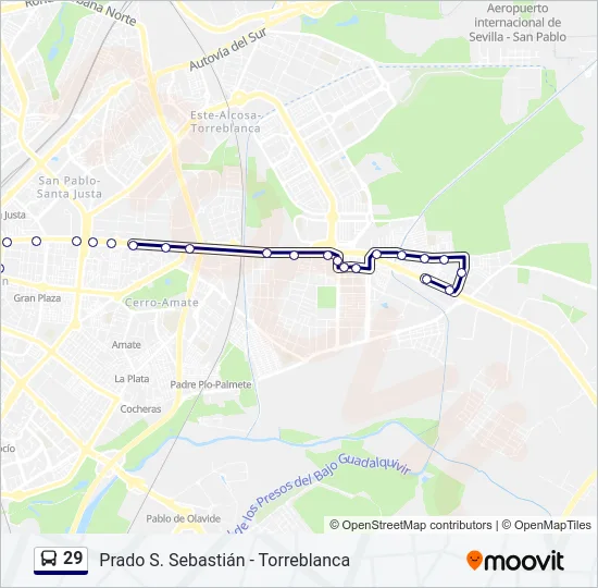 29 Bus Line Map