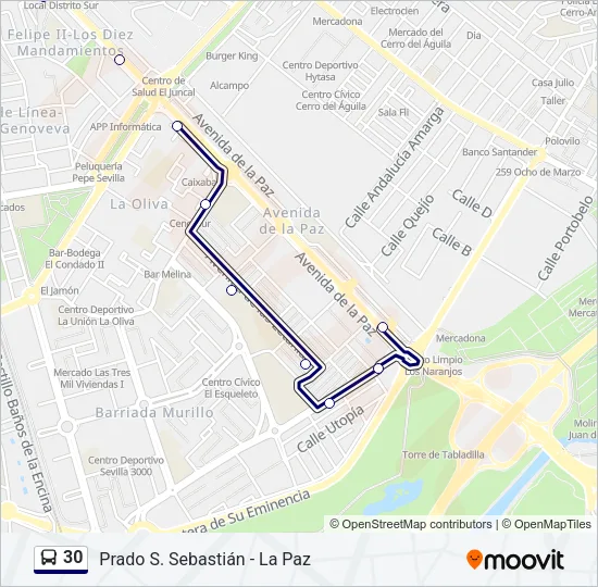 30 Bus Line Map