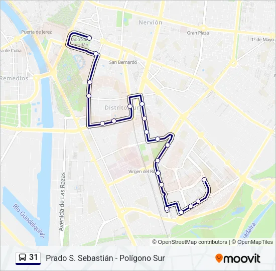 31 Bus Line Map