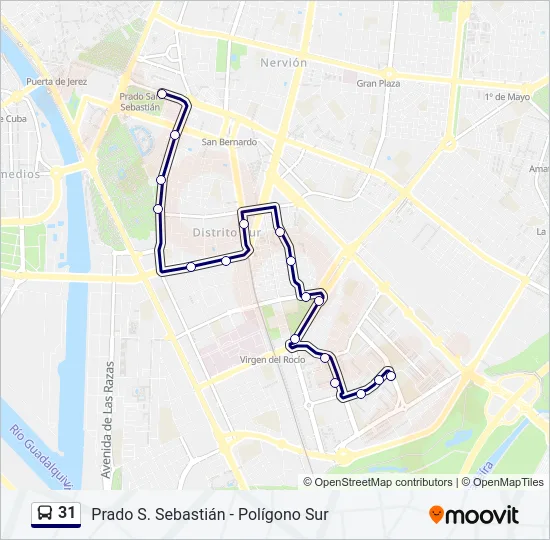31 Bus Line Map