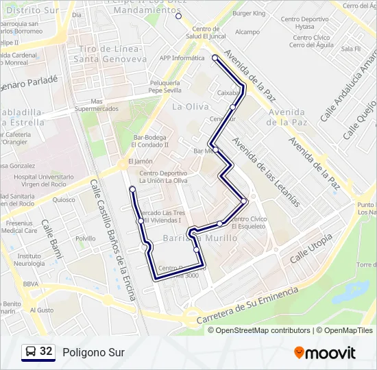 32 Bus Line Map
