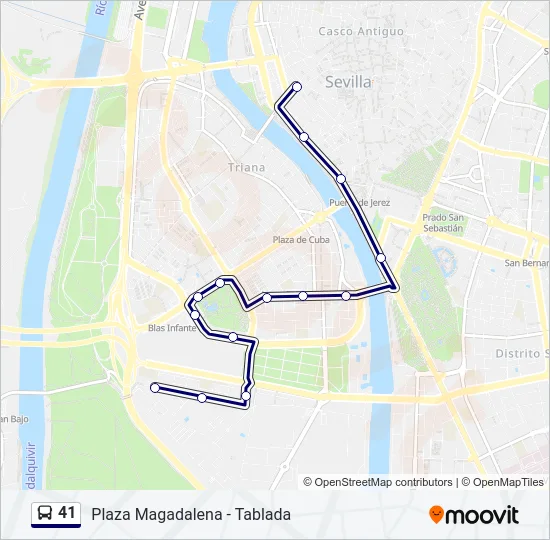 41 Bus Line Map