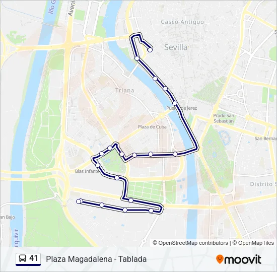 41 Bus Line Map