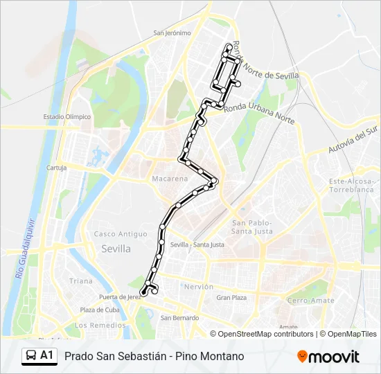A1 Bus Line Map