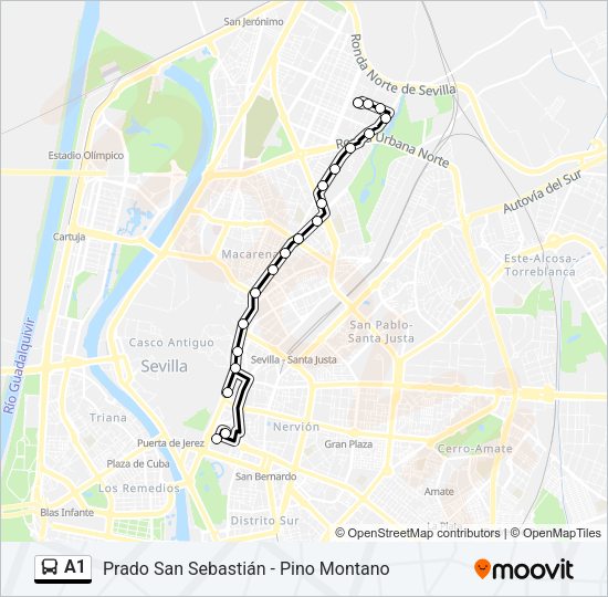 A1 Bus Line Map