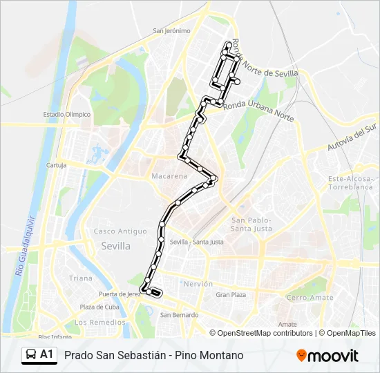 A1 Bus Line Map