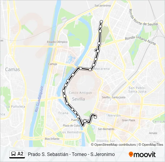 A2 Bus Line Map