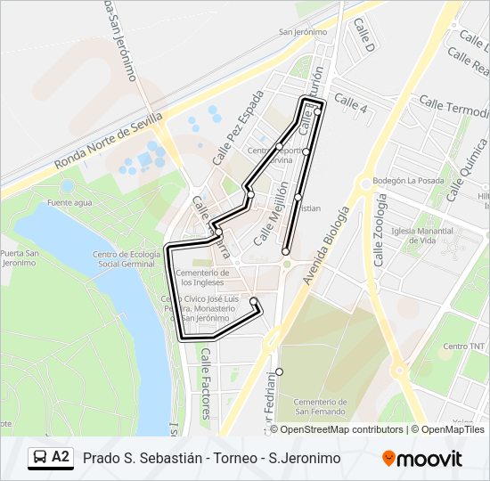 A2 Bus Line Map