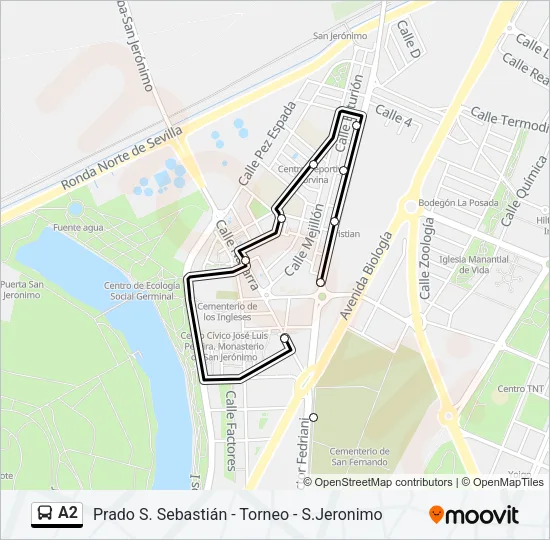 A2 Bus Line Map