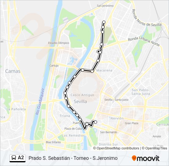 A2 Bus Line Map