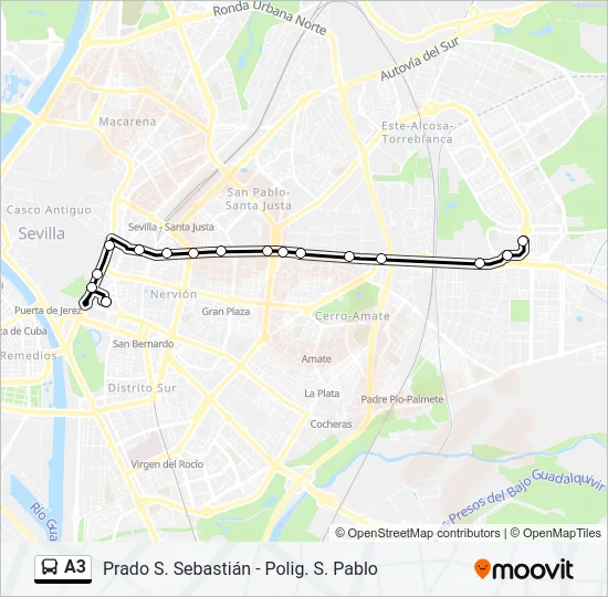 A3 Bus Line Map