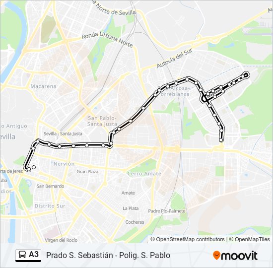 A3 bus Line Map