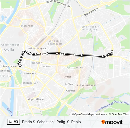 A3 Bus Line Map
