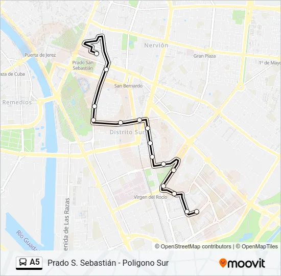 A5 Bus Line Map