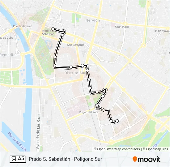 A5 Bus Line Map