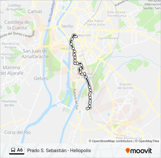 A6 Bus Line Map