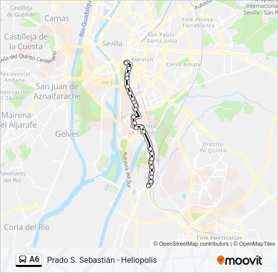 A6 Bus Line Map