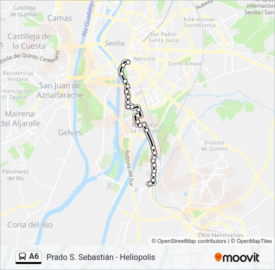 A6 Bus Line Map