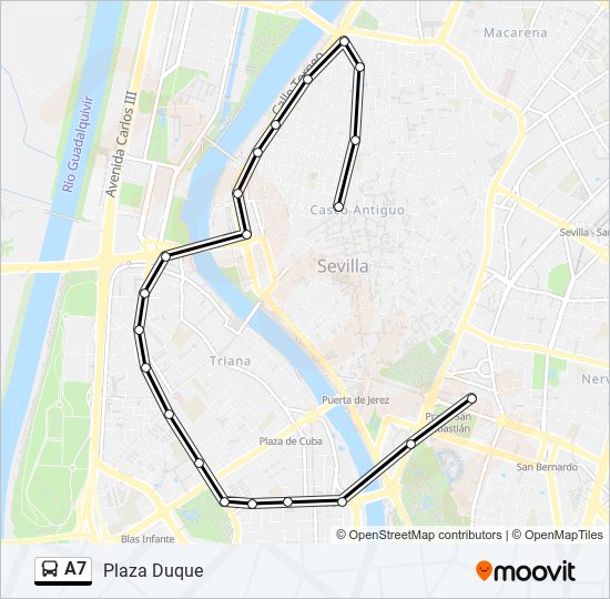 A7 bus Line Map