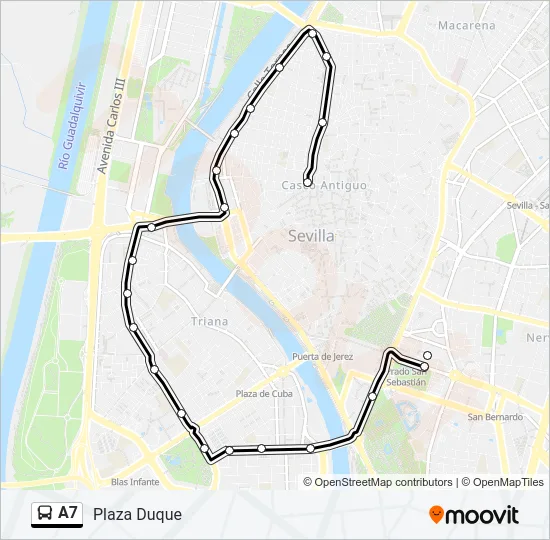 A7 Bus Line Map