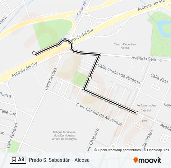 A8 Bus Line Map