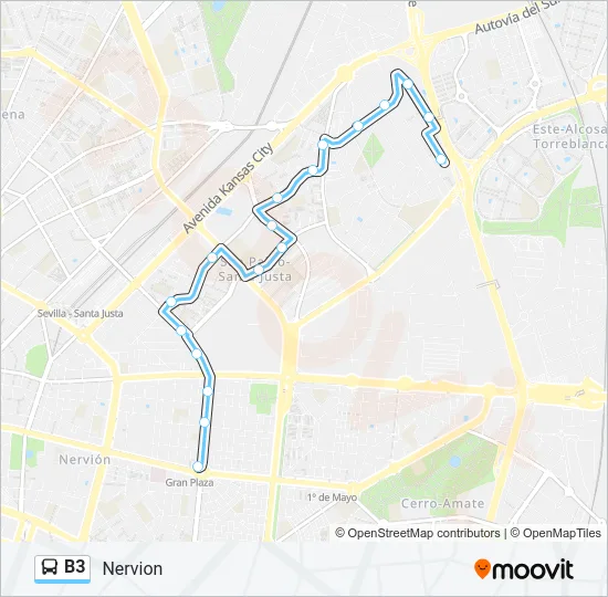 B3 Bus Line Map