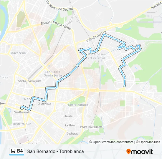 B4 Bus Line Map