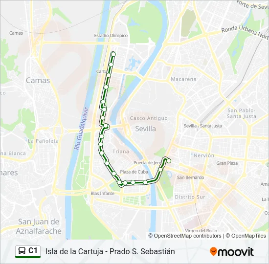C1 Bus Line Map
