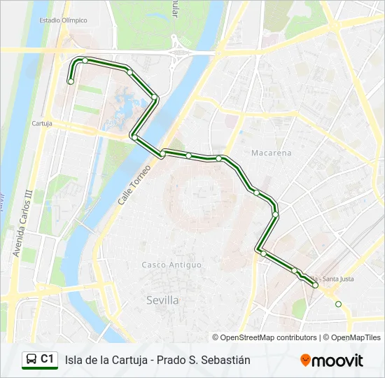 C1 Bus Line Map