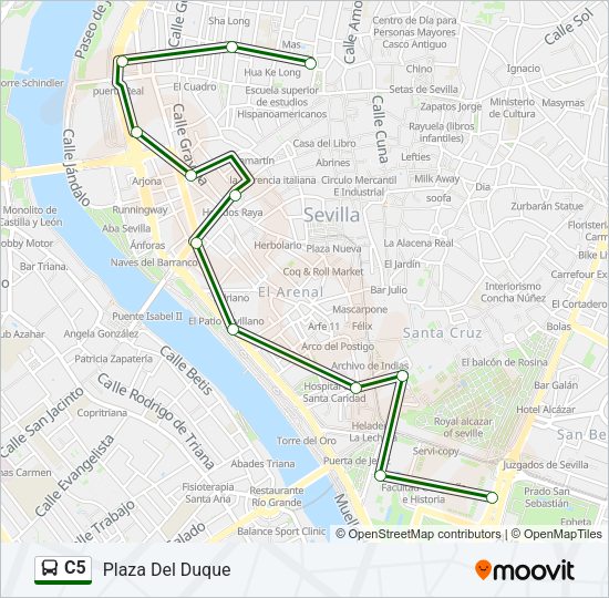 C5 Bus Line Map