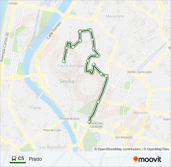 C5 Bus Line Map