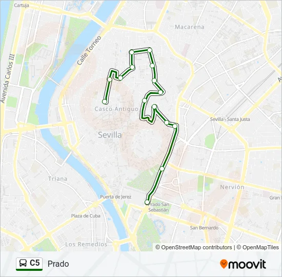 C5 Bus Line Map