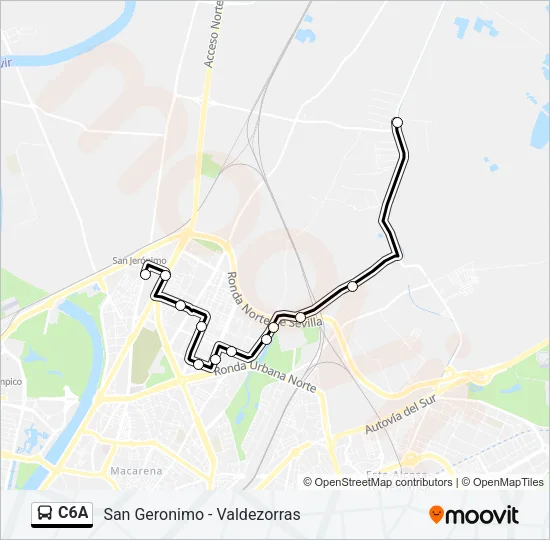 C6A Bus Line Map