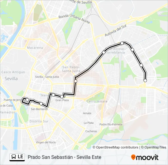 LE Bus Line Map