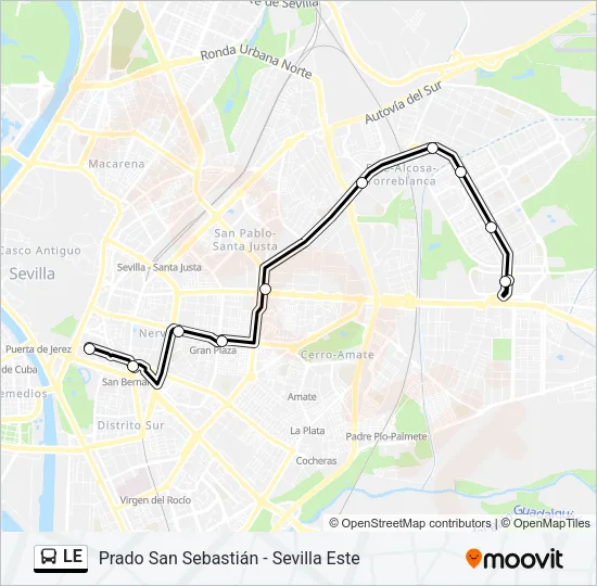 LE Bus Line Map