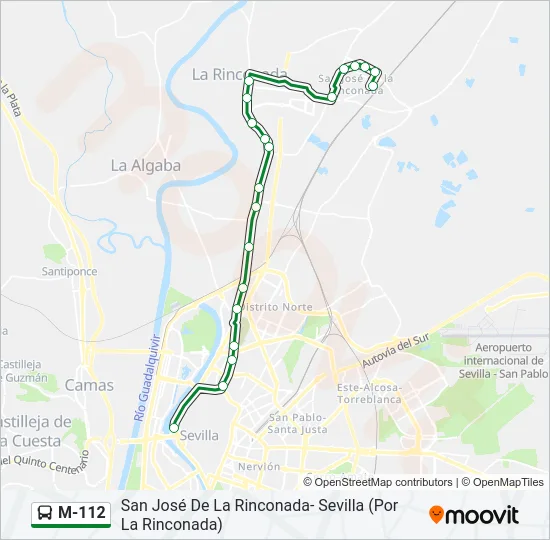 M-112 Bus Line Map