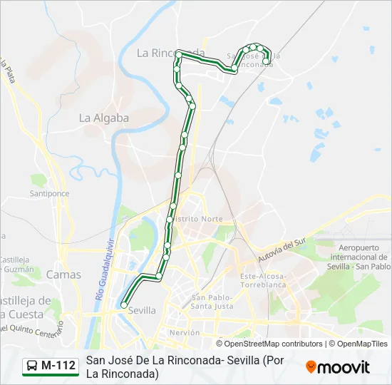 M-112 Bus Line Map