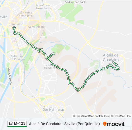 M-123 Bus Line Map