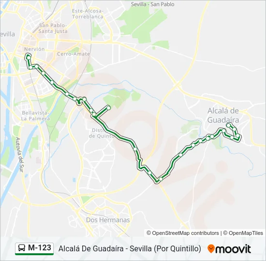 M-123 Bus Line Map