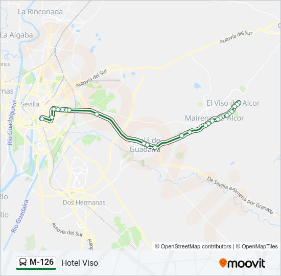 M-126 bus Line Map