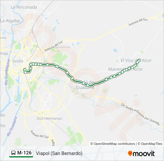 M-126 Bus Line Map