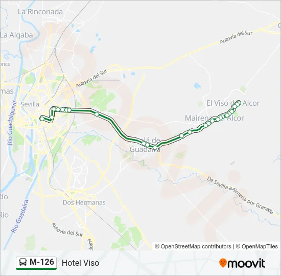 M-126 Bus Line Map