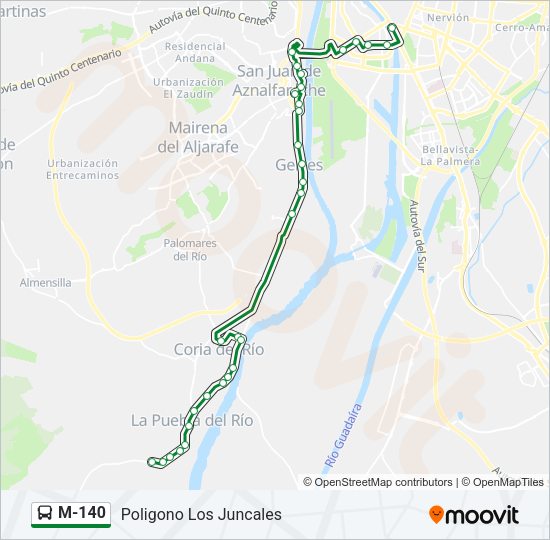 M-140 Bus Line Map