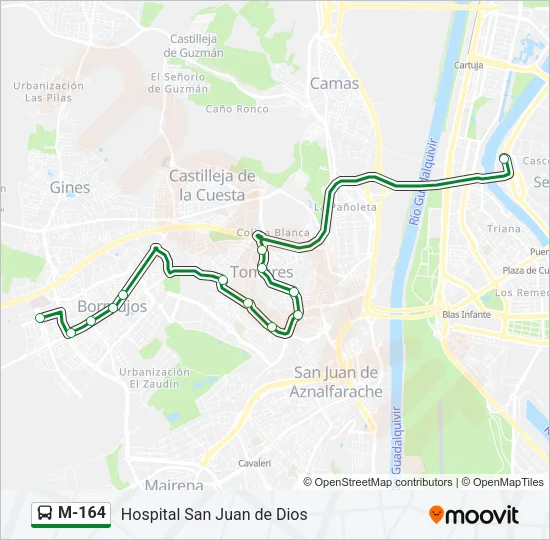 M-164 Bus Line Map