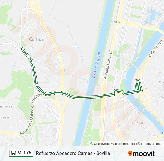 M-175 Bus Line Map
