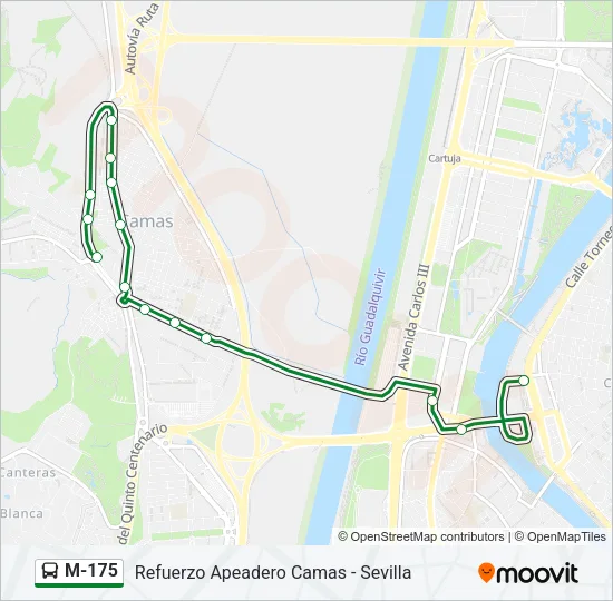 M-175 Bus Line Map