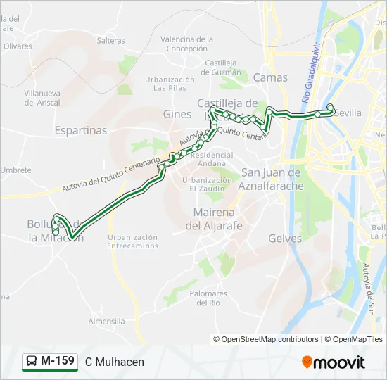 M-159 Bus Line Map