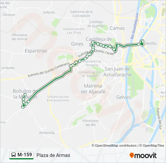 M-159 Bus Line Map