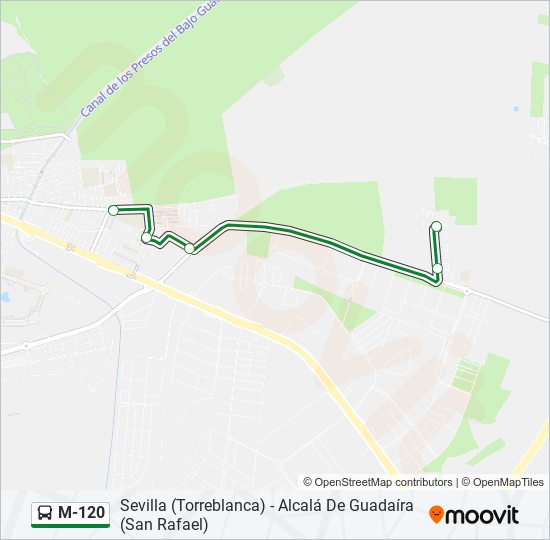 Mapa de M-120 de autobús